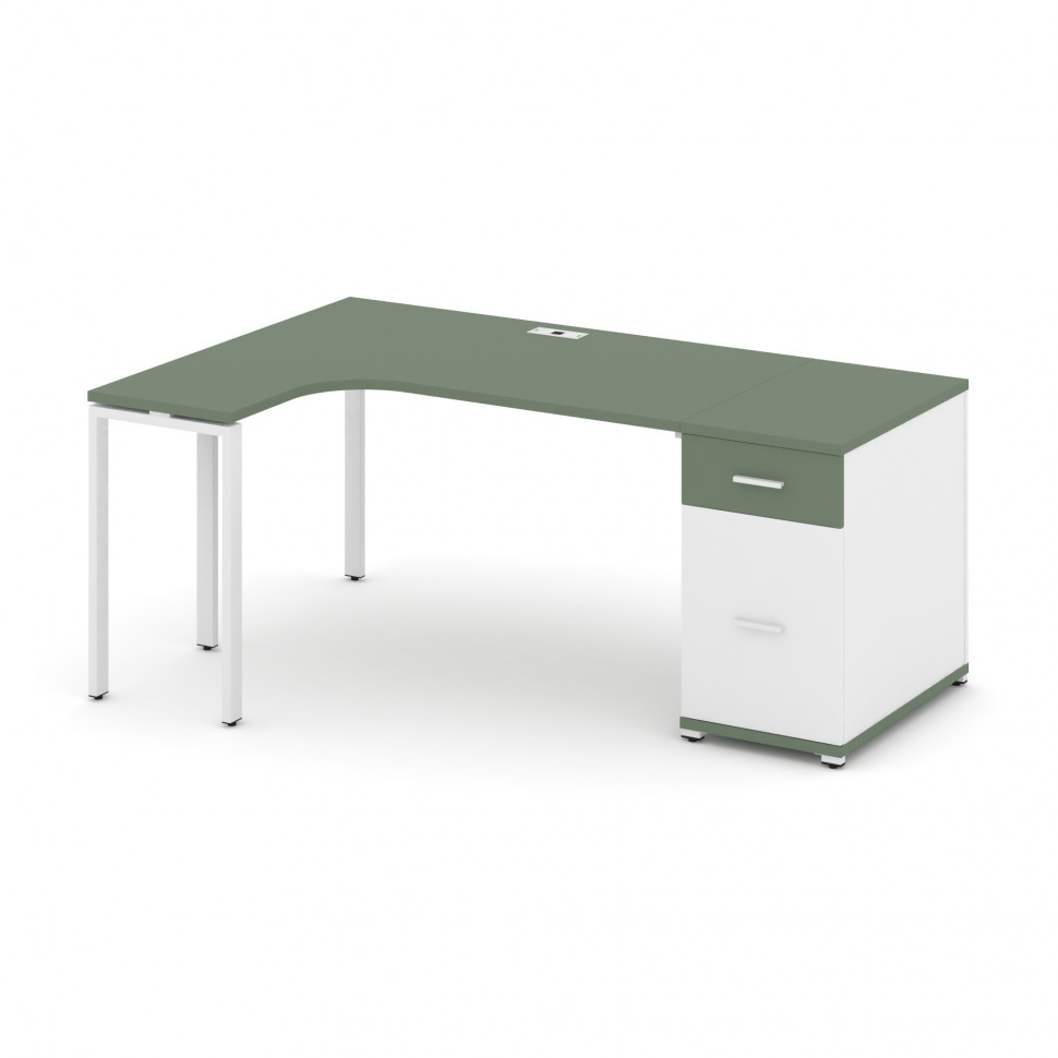 Concept Стол эргономичный CN.SA-404(L) W Кобо/Белый Бриллиант/Металл Белый 2000*1180*750 Concept Стол эргономичный CN.SA-404(L) W Кобо/Белый Бриллиант/Металл Белый 2000*1180*750