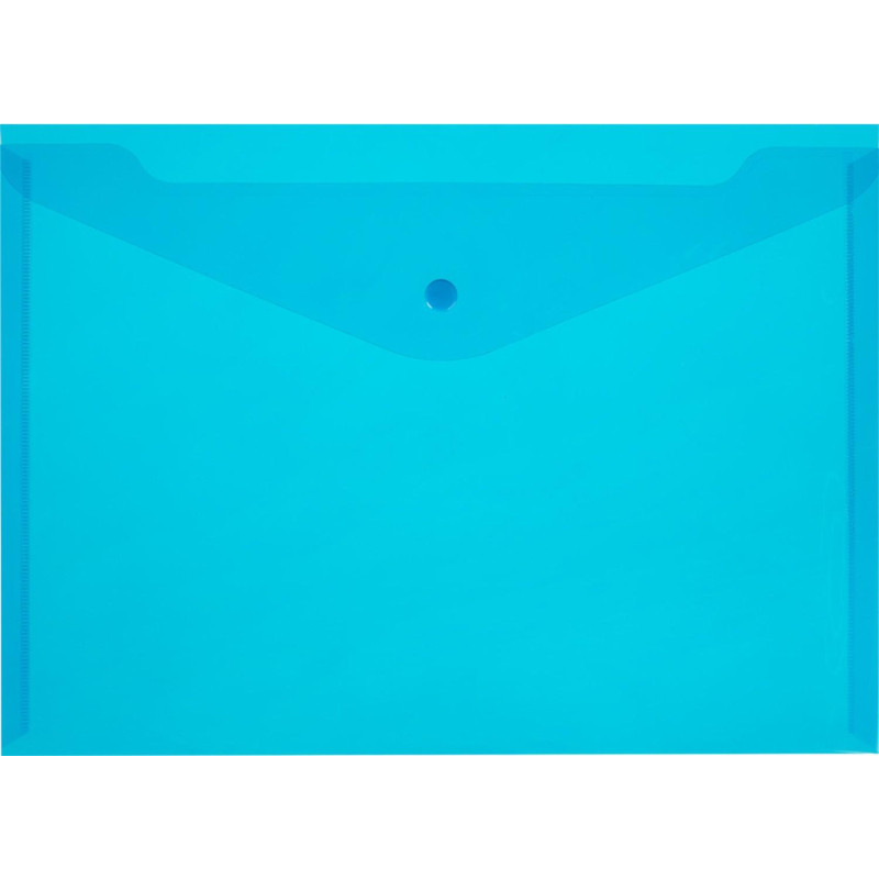 Папка-конверт на кнопке КНК 120 синий прз. 10шт/уп
