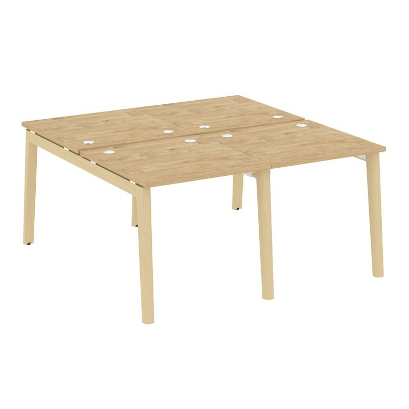 Onix Wood Рабочая станция OW.D.RS-4.0.8 Тиквуд Светлый/Дуб Светлый/Металл Белый 1560*1635*750