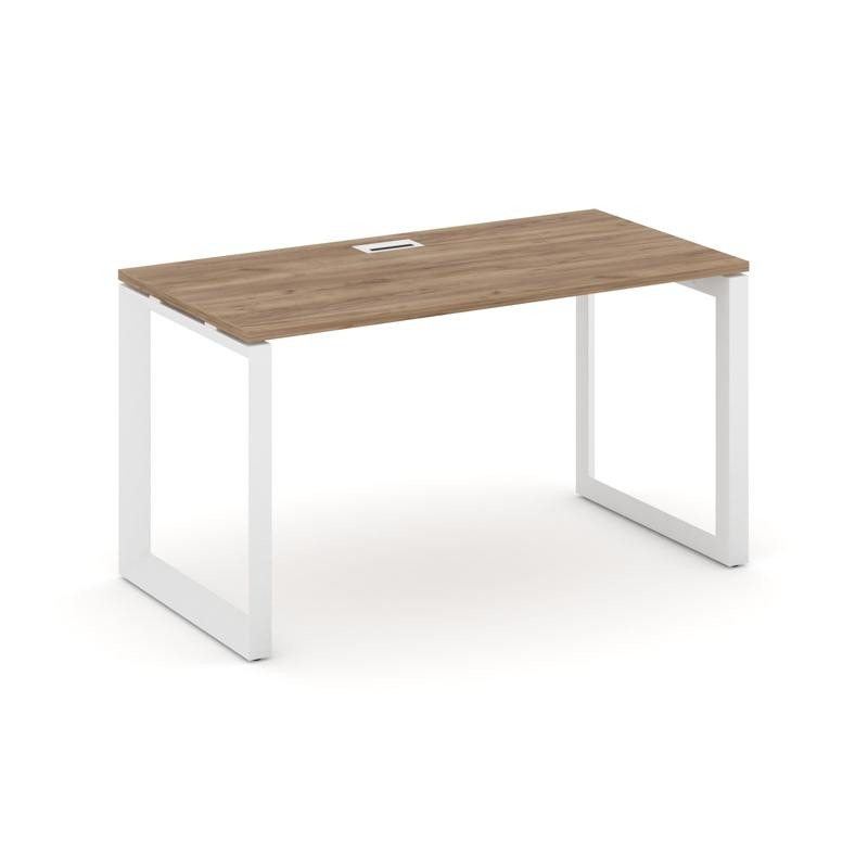 Style Project Стол письменный SN-59O.SP-004 Дуб Табак/Металл Белый/Белый Заглушка 1580*600*750