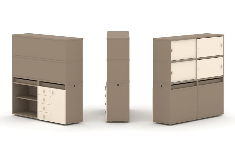 Estetica Набор №11. Тумба двойная+высокая надставка ES.NB.2V-11 Латте/Сатин 1500*410*1520 Estetica Набор №11. Тумба двойная+высокая надставка ES.NB.2V-11 Латте/Сатин 1500*410*1520