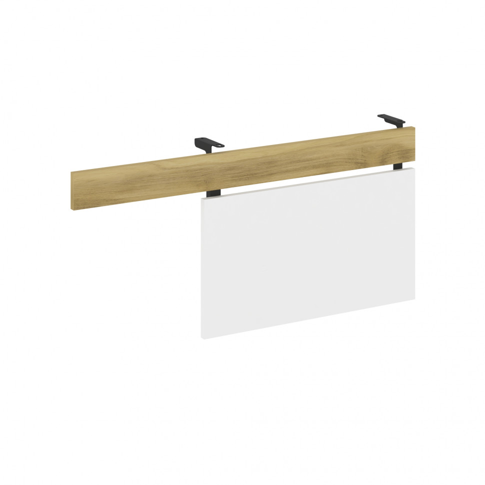 Concept Царга стола с опорной тумбой CN.CST-002 Дуб Винченцо/Белый Бриллиант/Металл Черный 1030*18*4 Concept Царга стола с опорной тумбой CN.CST-002 Дуб Винченцо/Белый Бриллиант/Металл Черный 1030*18*4