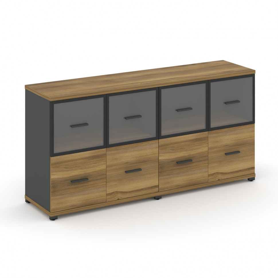 Concept Шкаф 2 широкие секции, 2 нишии CN.STS-222 RPB A Сандал Янтарный/Антрацит/Металл Антрацит/Про