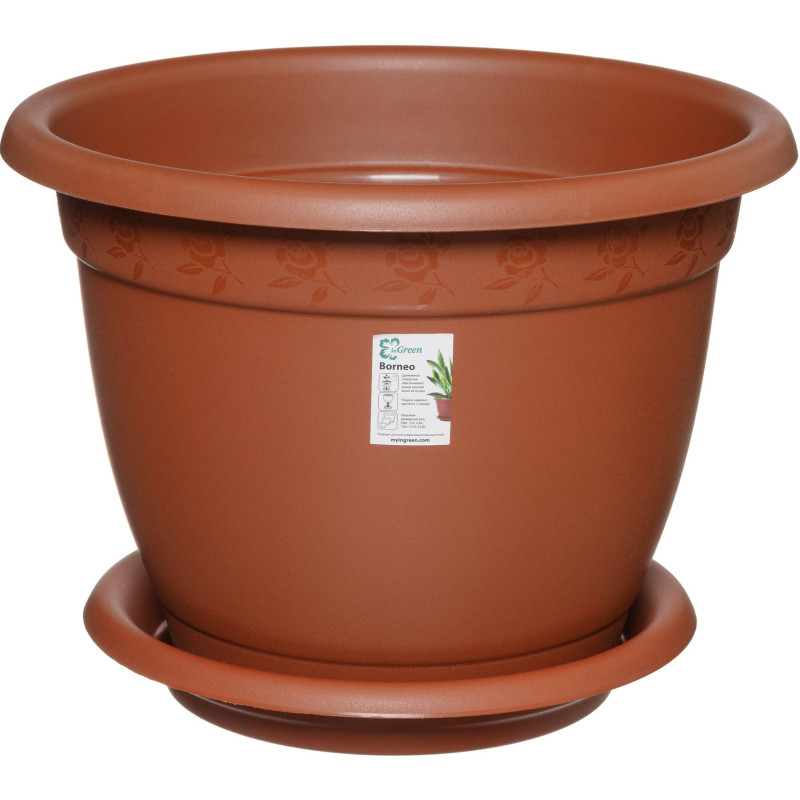Горшок для цветов Борнео D 430 mm, 25,8л  терракотовый ING42043FТР