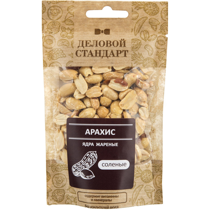 Арахис Деловой стандарт жареный соленый 50гх12шт/уп Арахис Деловой стандарт жареный соленый 50гх12шт/уп