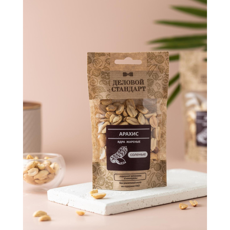 Арахис Деловой стандарт жареный соленый 50гх12шт/уп Арахис Деловой стандарт жареный соленый 50гх12шт/уп