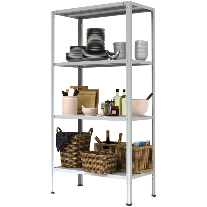 Стеллаж металлический 0MX_P_МС-1864 с 4-мя полками 1000х600х1800