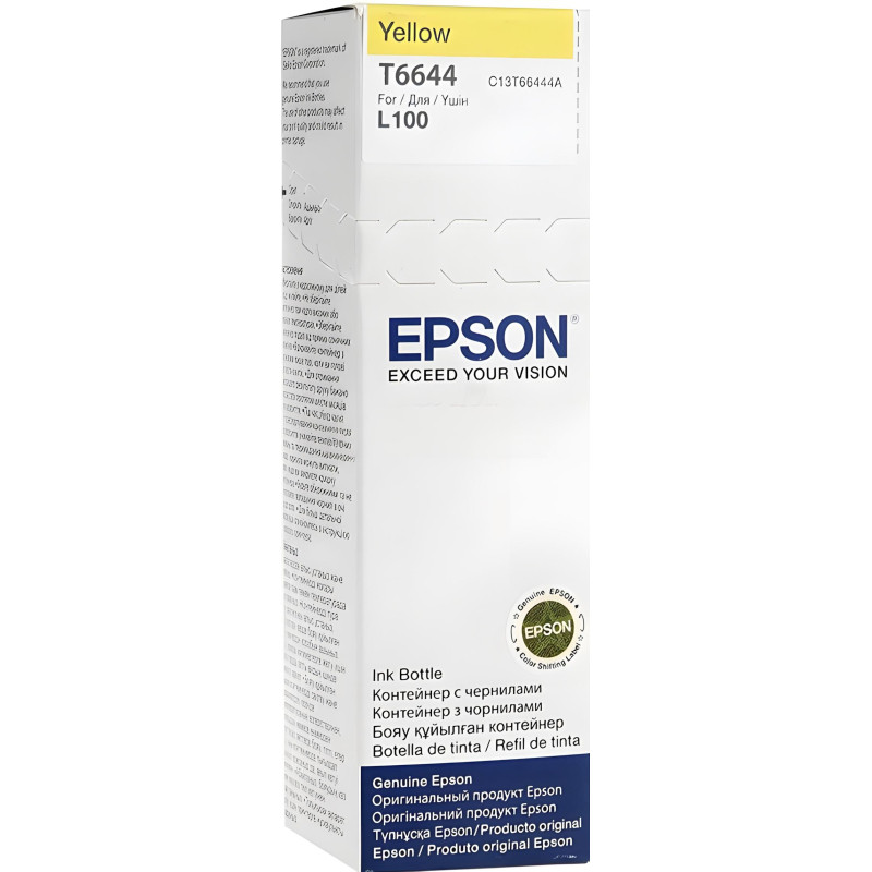 Чернила Epson T6644 C13T66444A/C13T664498 жел. для L100 Чернила Epson T6644 C13T66444A/C13T664498 жел. для L100