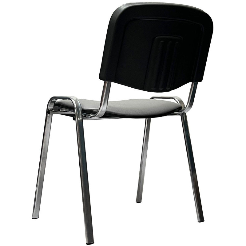 Стул КО_EChair Rio(ИЗО) РС 10 искожа сер мат.тисненная 503, каркас под хром