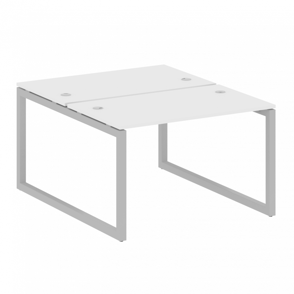 Metal System Quattro Рабочая станция на О-образном м/к 50БО.РАС-СП-2.2 Белый/Металл Серый 1200*1475*