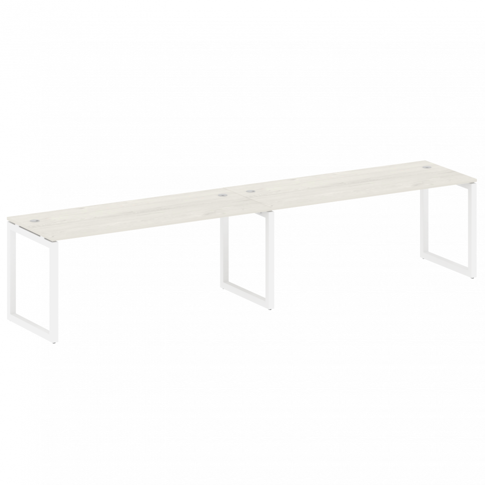 Metal System Quattro Рабочая станция на 2 места на О-образном м/к 50БО.СМ-2.5 Дуб Наварра/Металл Бел