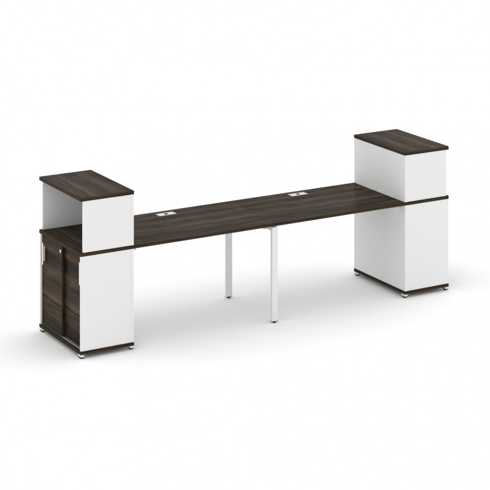 Concept Рабочая станция с опорными шкафом-купе с надставкой низ. CN.ORS-238 W Дуб Мали/Белый Бриллиа Concept Рабочая станция с опорными шкафом-купе с надставкой низ. CN.ORS-238 W Дуб Мали/Белый Бриллиа
