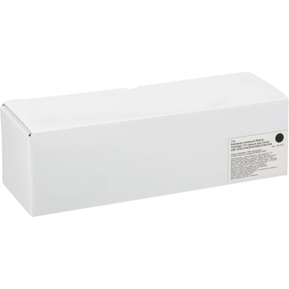 Картридж лазерный Retech Cartridge 712 чер. дляCanonLBP-3010/3100 Картридж лазерный Retech Cartridge 712 чер. дляCanonLBP-3010/3100