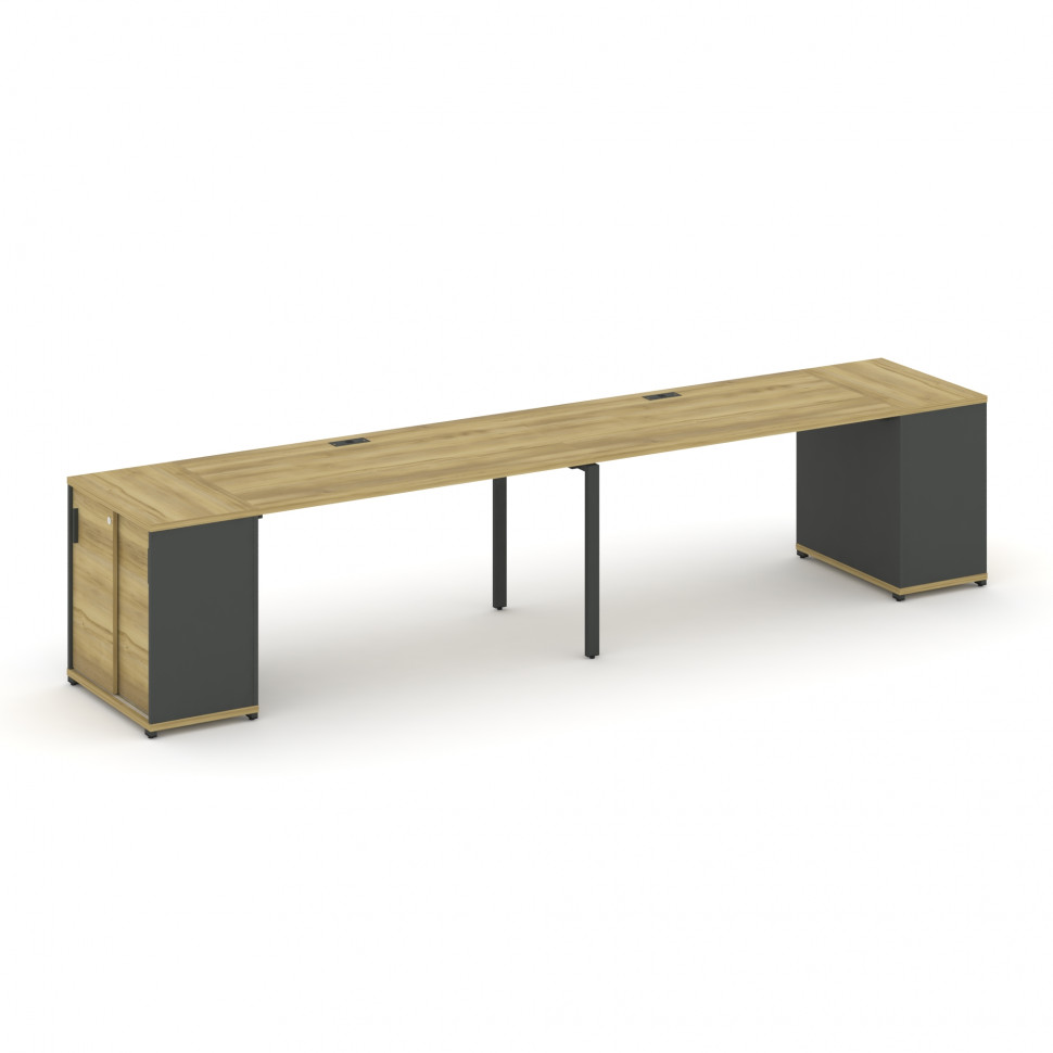 Concept Рабочая станция с опорными шкафом-купе CN.ORS-233 A Дуб Винченцо/Антрацит/Металл Антрацит 28