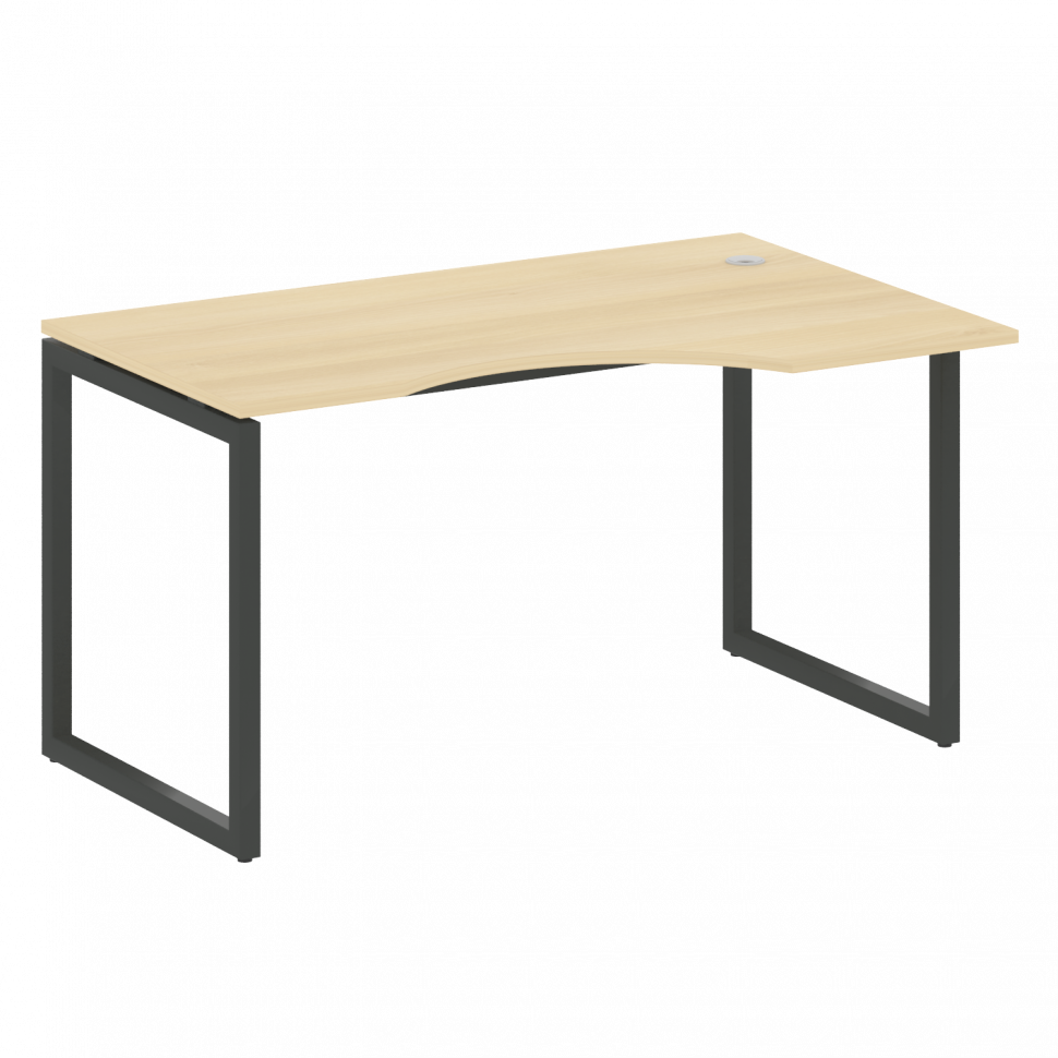 Metal System Quattro Стол криволинейный правый на О-образном м/к 40БО.СА-2 (R) Акация Лорка/Металл А