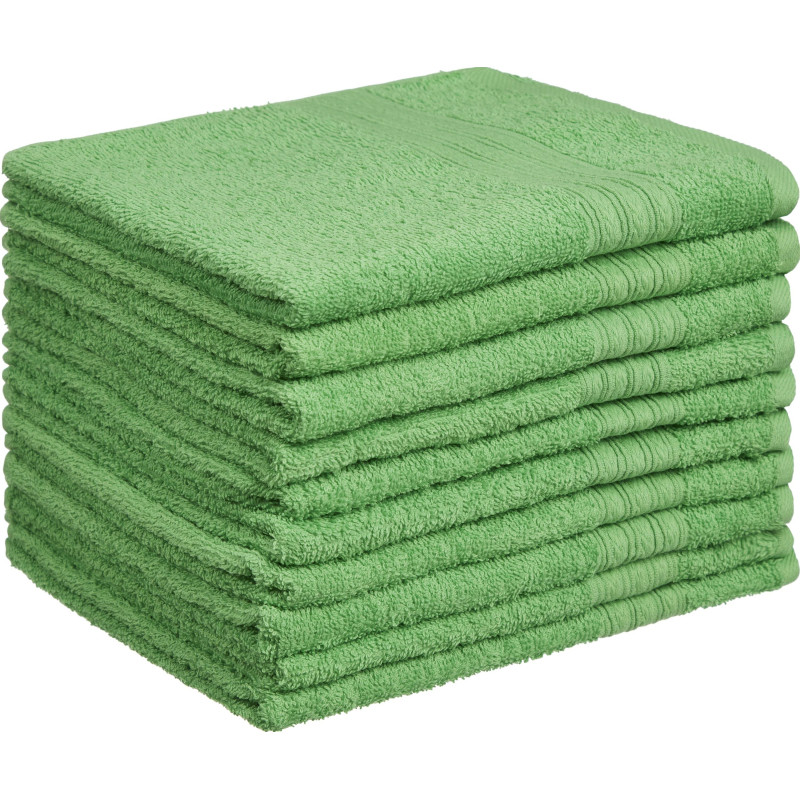 Набор полотенец махровых Luscan/бордюр 400г/м2, 50х90 салат, 10шт/уп
