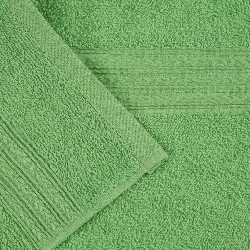 Набор полотенец махровых Luscan/бордюр 400г/м2, 50х90 салат, 10шт/уп