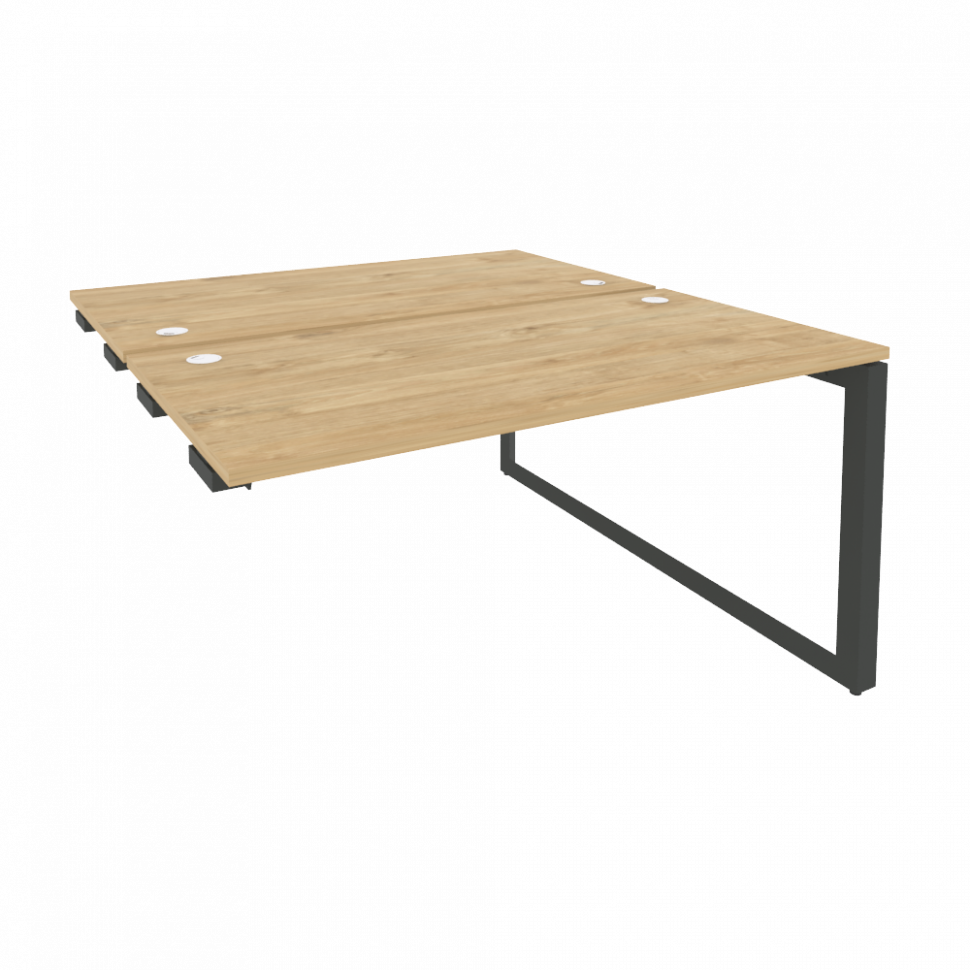 Onix Стол-приставка двойной на О-образном м/к к опорым элем. O.MO-D.SPR-3.7 Тиквуд Светлый/Металл Ан