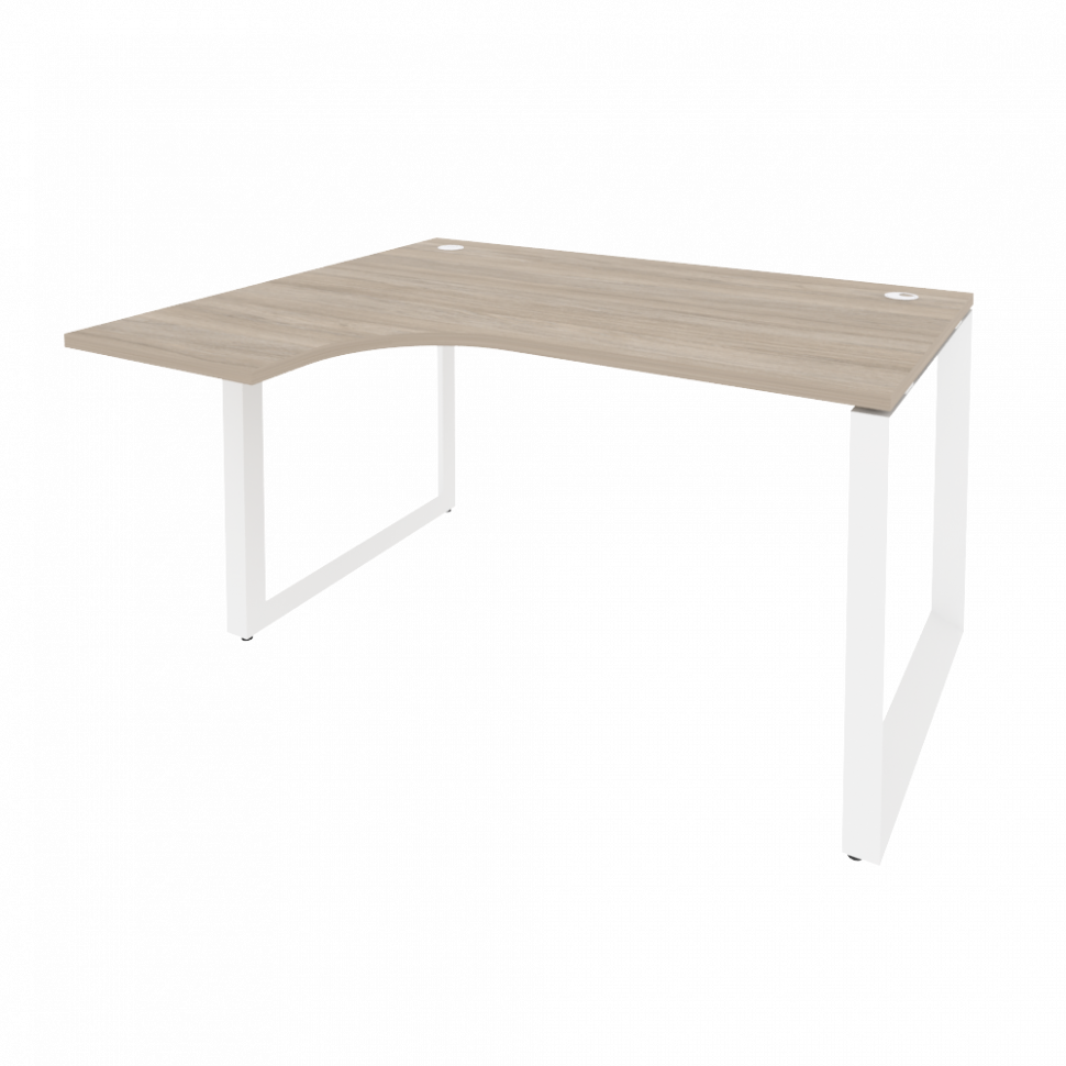 Onix Стол эргономичный левый на О-образном м/к O.MO-SA-3 (L) Дуб Аттик/Металл Белый 1380*1180*750 (8 Onix Стол эргономичный левый на О-образном м/к O.MO-SA-3 (L) Дуб Аттик/Металл Белый 1380*1180*750 (8
