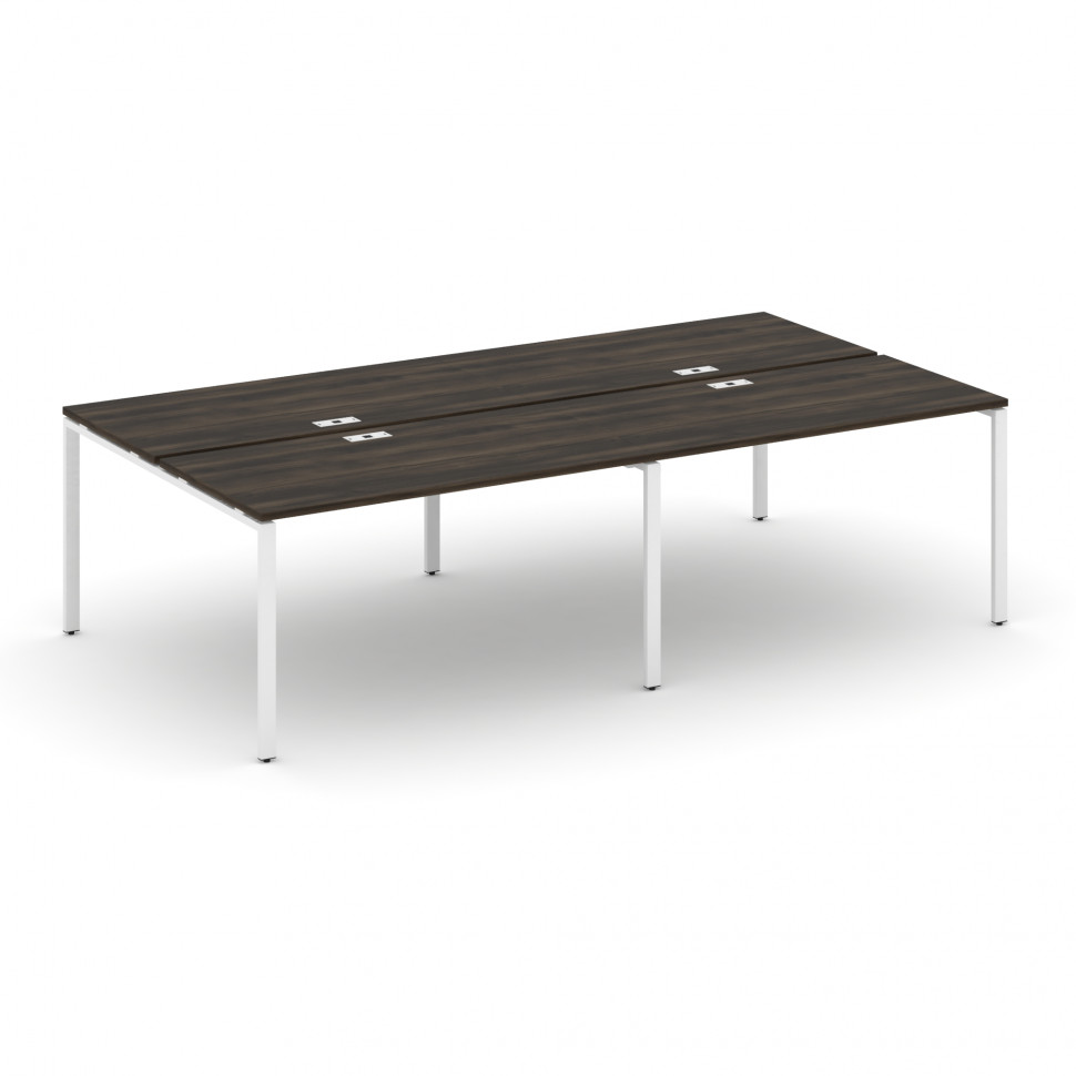 Concept Рабочая станция на 4 места CN.DRS-007 Дуб Мали/Металл Белый 2760*1480*750