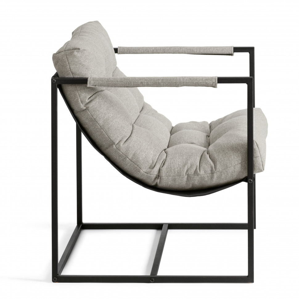 Кресло Charli/Чарли рогожка, серо-бежевый, 3M 16/2, 70х70х84 см