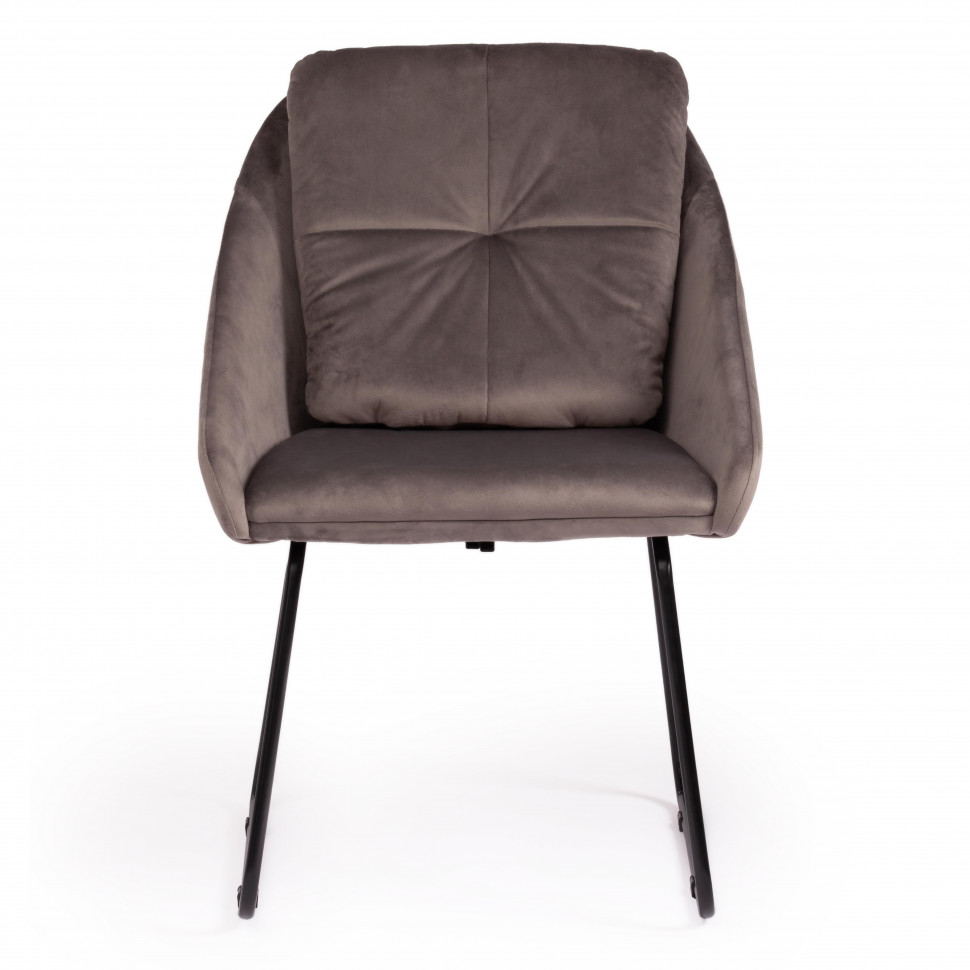 Кресло STAR (mod. CY-1919) вельвет/металл, 68 х 60 х 88 см , серый (HLR 24)/черный