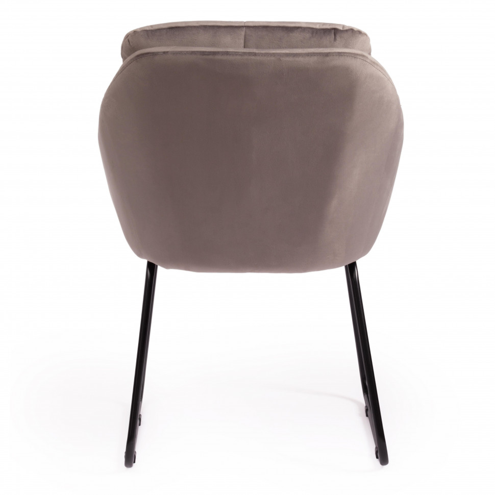 Кресло STAR (mod. CY-1919) вельвет/металл, 68 х 60 х 88 см , серый (HLR 24)/черный