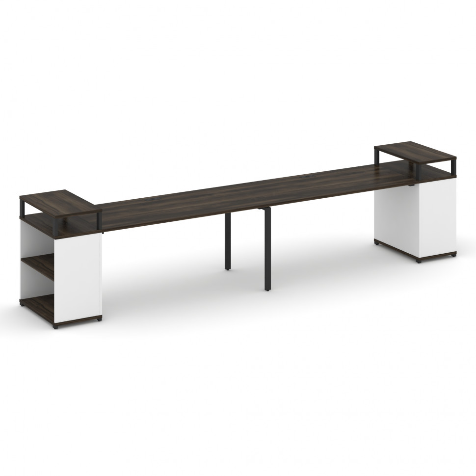 Concept Рабочая станция с опорными стеллажами с верх. горизонтами CN.ORS-208 Дуб Мали/Белый Бриллиан