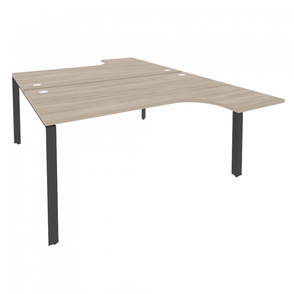 Onix Рабочая станция на П-образном м/к O.MP-D.SA-4 Дуб Аттик/Металл Антрацит 1580*2395*750 (1635/460