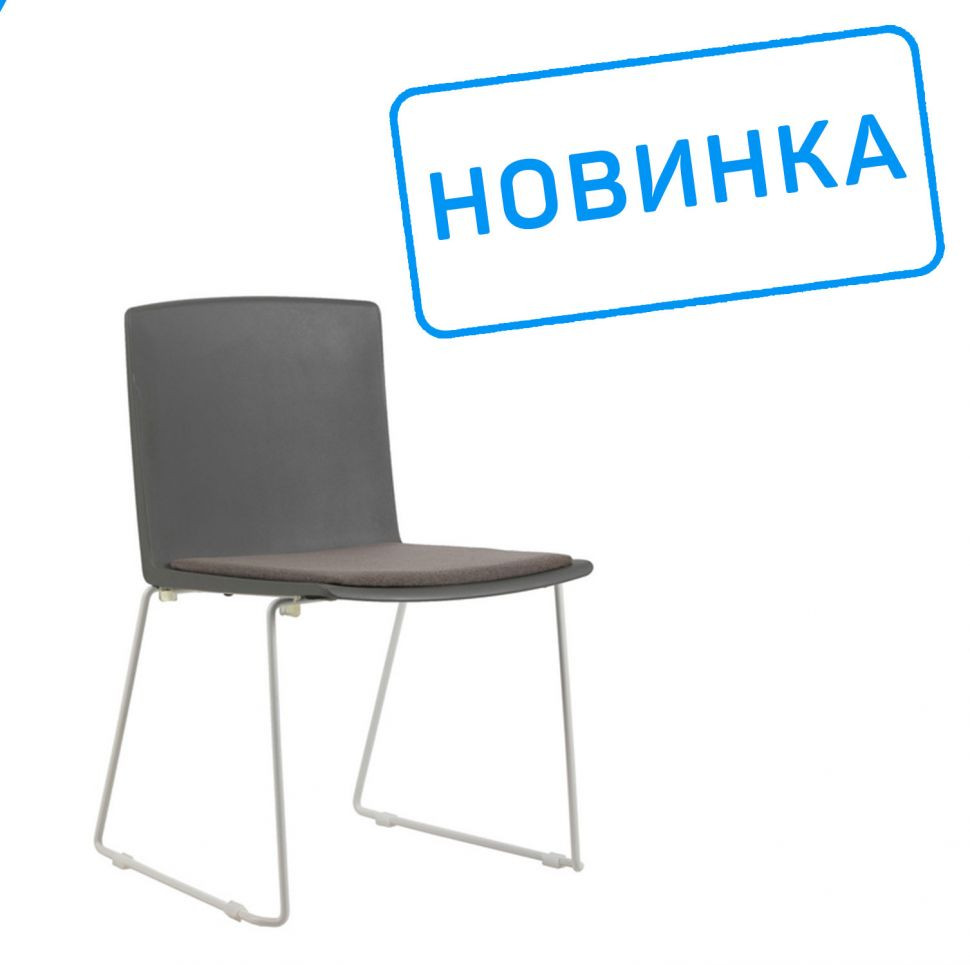 Кресло Simple X-19 Белый каркас/Серая ткань (LFYF-12)