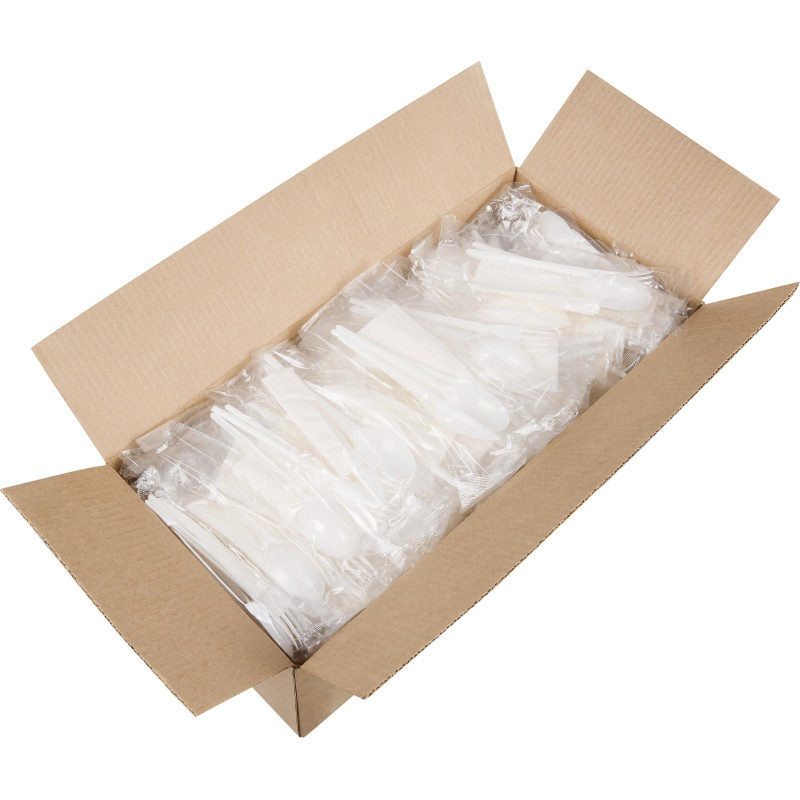 Комплект одноразовой посуды, №4 (вилка, ложка ст., нож, салфетка) 200шт/уп