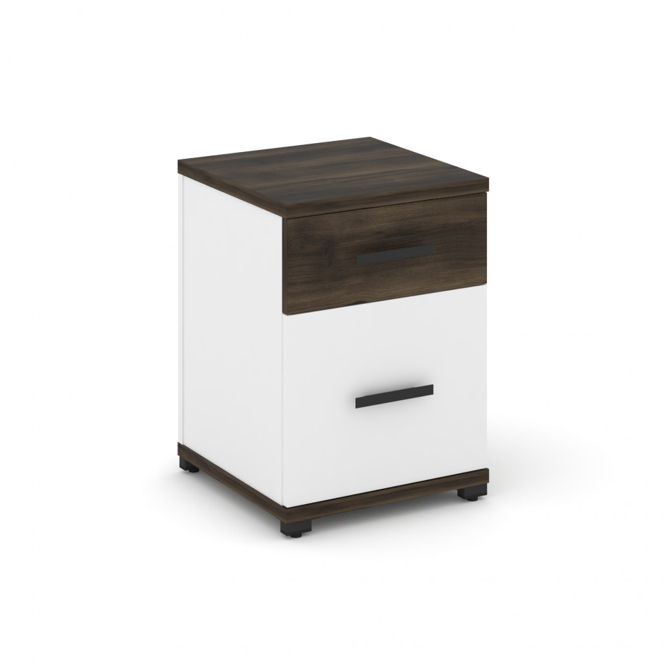 Concept Тумба опорная/приставная 1 ящ.+1 распаш. фасад CN.TUO-004 B Дуб Мали/Белый Бриллиант/Металл Concept Тумба опорная/приставная 1 ящ.+1 распаш. фасад CN.TUO-004 B Дуб Мали/Белый Бриллиант/Металл
