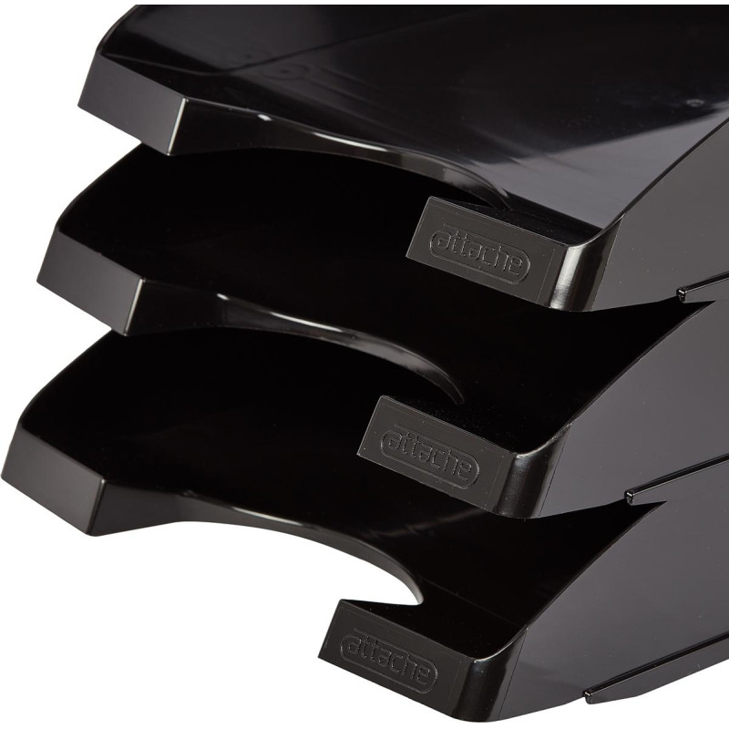 Лоток горизонтальный Attache Line черный 340х255х63мм Лоток горизонтальный Attache Line черный 340х255х63мм