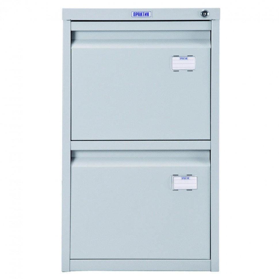 Картотека ПРАКТИК A-42 шкаф 2 секцион А4, ц.замок, 408х485х685