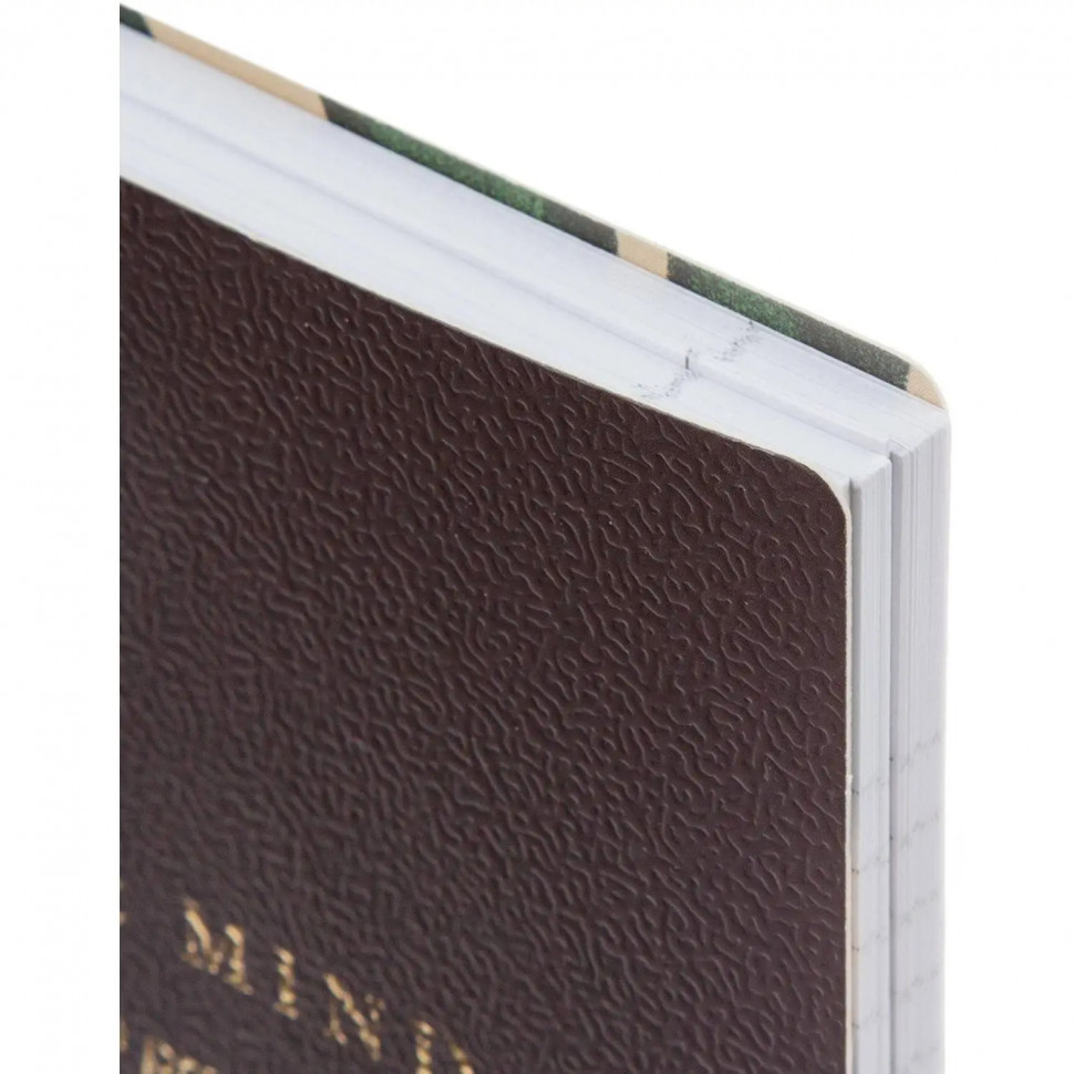 Блокнот BS, 102х142мм, 80л., клетка,  спираль. Flora, черный, N4253