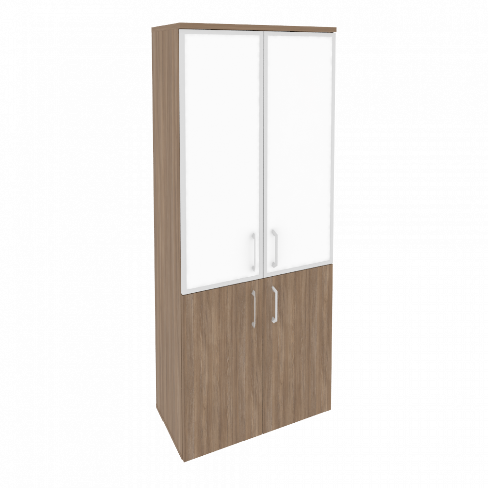 Onix Шкаф высокий широкий O.ST-1.2 R white Дуб Аризона/Стекло White 800*420*1977