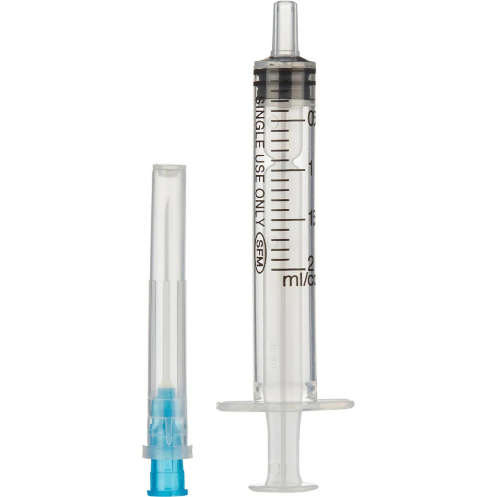 Шприц 3-комп. однораз. 2мл LS 23G(0,6x30) над. 100шт/уп SFM