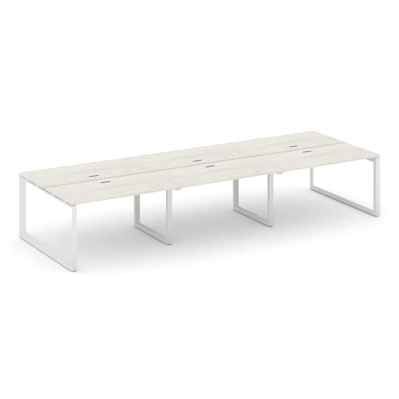 Style Project Рабочая станция двухсторонняя SN-59O.DRS-072 Дуб Наварра/Металл Белый/Белый Заглушка 3