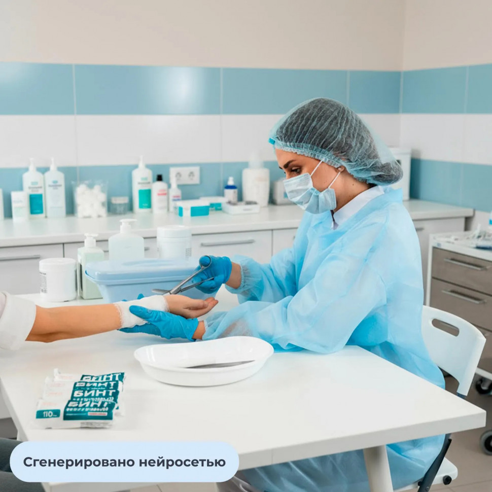 Халат н/с процед, рук.рез, 4кн, XXXL(60-62), пл30, гол, Комус, 10шт/уп