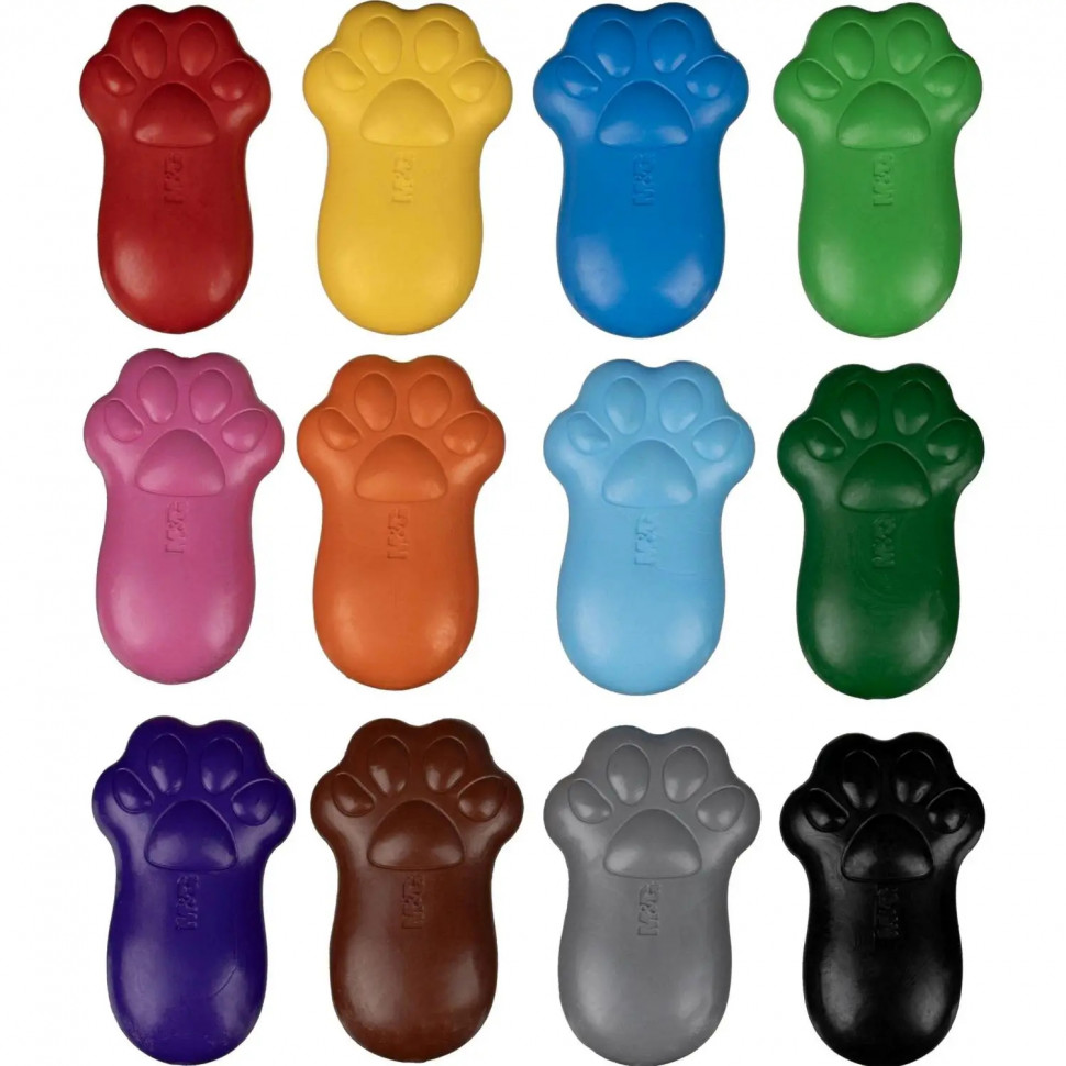 Мелки восковые M&G So Many Cats, фигурные, 12 цв в наб, для детей