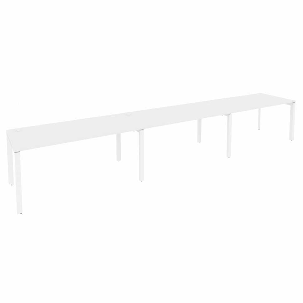 Onix Рабочая станция на П-образном м/к O.MP-RS-3.4.8 Белый Бриллиант/Металл Белый 4740*800*750