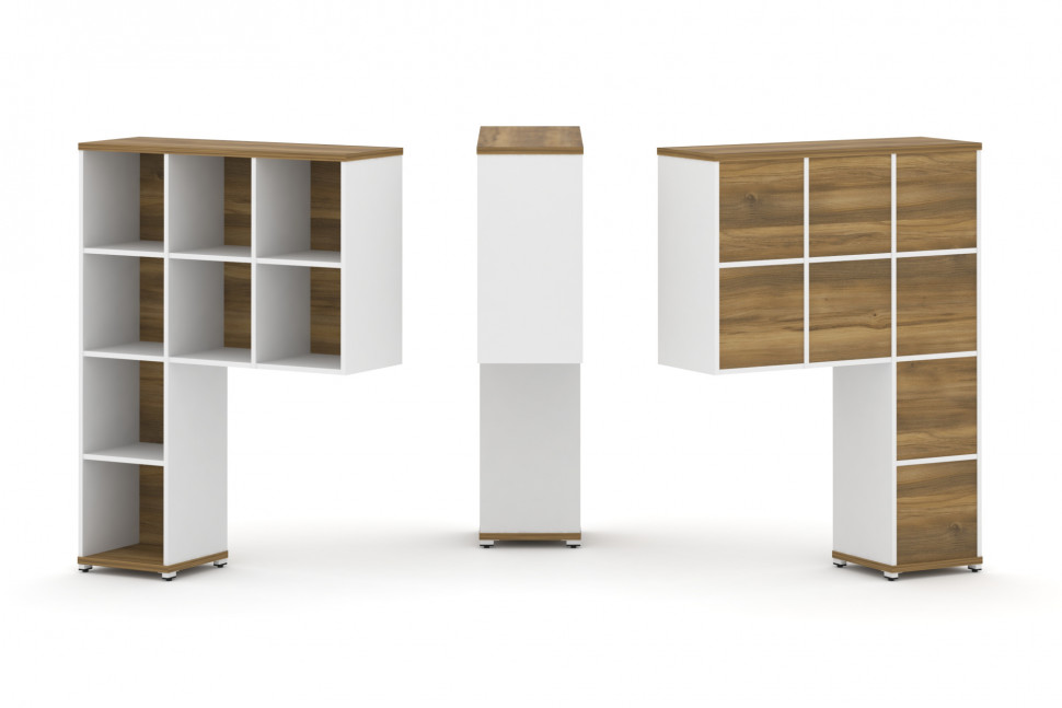 Concept Надставка высокая CN.ONV-001 Сандал Янтарный/Белый Бриллиант/Металл Белый 1099*350*1486