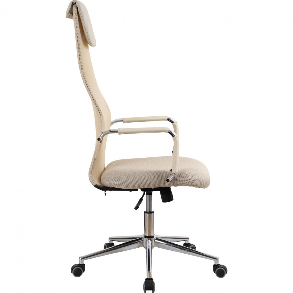 Кресло BN_SH_EChair-565 TW сетка/ткань бежевый, хром