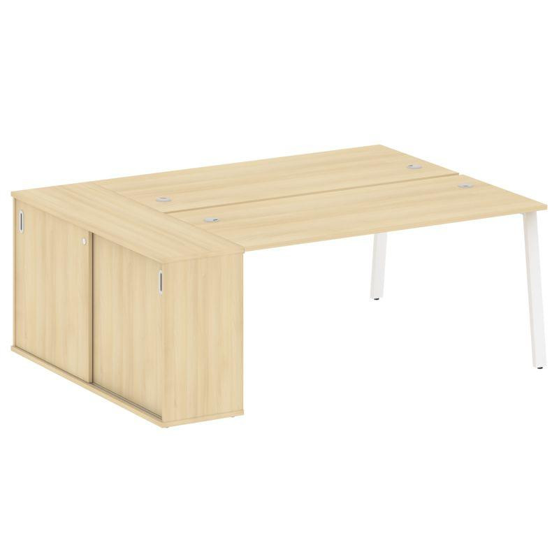 Metal System Рабочая станция с шкафом-купе на А-образном м/к БА.РС-СШК-1.4 Т Акация Лорка/Металл Бел Metal System Рабочая станция с шкафом-купе на А-образном м/к БА.РС-СШК-1.4 Т Акация Лорка/Металл Бел