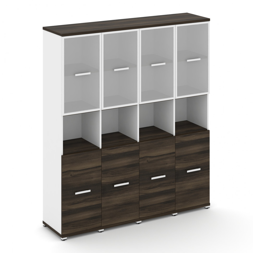 Concept Шкаф 4 узкие секции, 5 ниш CN.STU-543 RMW W Дуб Мали/Белый Бриллиант/Металл Белый/Сатин 1668 Concept Шкаф 4 узкие секции, 5 ниш CN.STU-543 RMW W Дуб Мали/Белый Бриллиант/Металл Белый/Сатин 1668