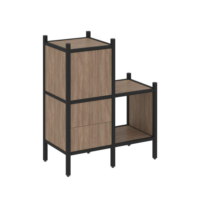 Loft Прямой стеллаж VR.L-11 Дуб Аризона/Металл Черный 862*446*1047 Loft Прямой стеллаж VR.L-11 Дуб Аризона/Металл Черный 862*446*1047