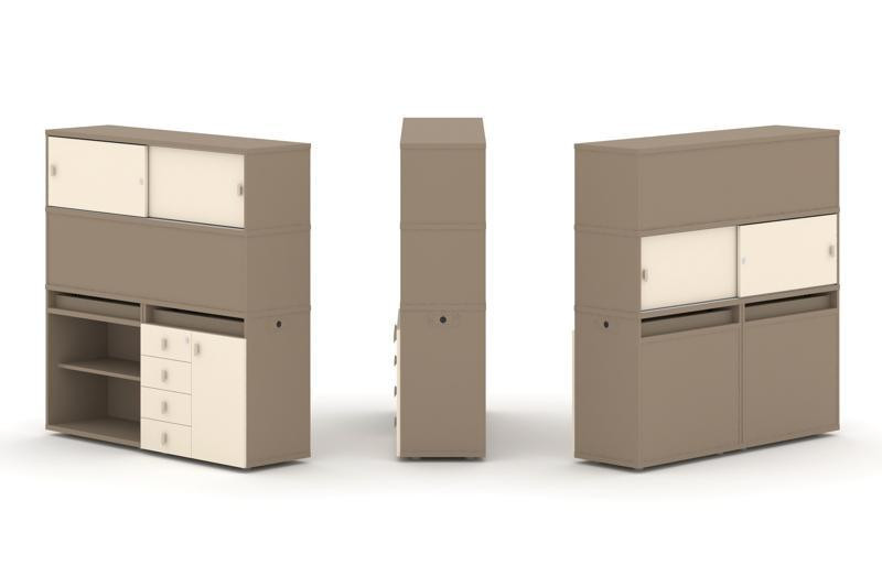 Estetica Набор №12. Тумба двойная+высокая надставка ES.NB.2V-12 Латте/Сатин 1500*410*1520 Estetica Набор №12. Тумба двойная+высокая надставка ES.NB.2V-12 Латте/Сатин 1500*410*1520