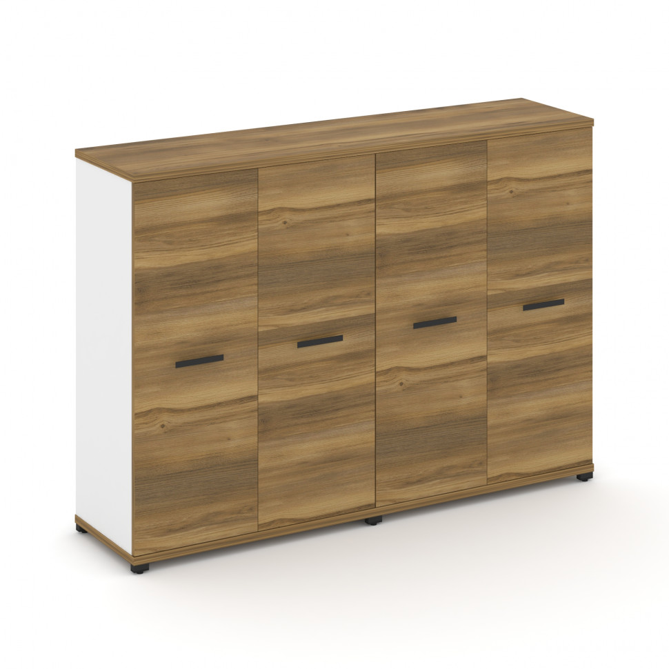 Concept Шкаф 2 широкие секции, 3 ниши CN.STS-326 B Сандал Янтарный/Белый Бриллиант/Металл Черный 166