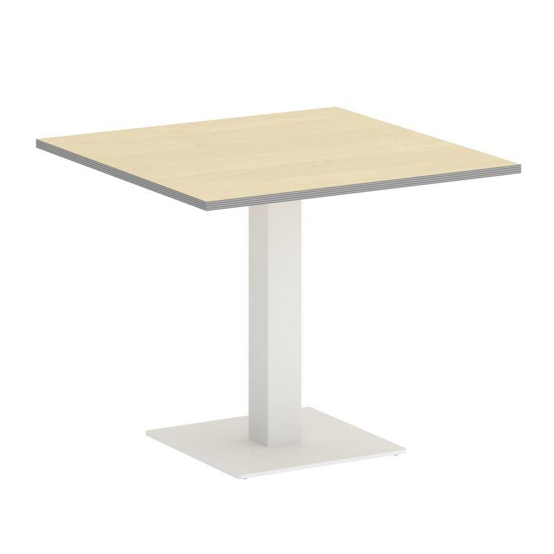Riva Стол квадратный А.СПРГ-2 Клен Металлик New/Металл Белый 900*900*750