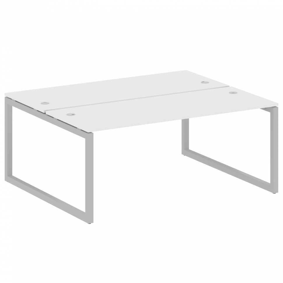 Metal System Quattro Рабочая станция на О-образном м/к 50БО.РАС-СП-2.5 Белый/Металл Серый 1800*1475*